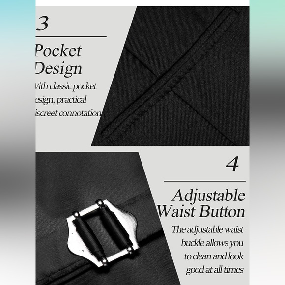 NWT COOFANDY Casual Dress Suit Vest Slim Fit - Picture 5 of 9